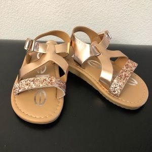 Bebe girls sandals pink gold